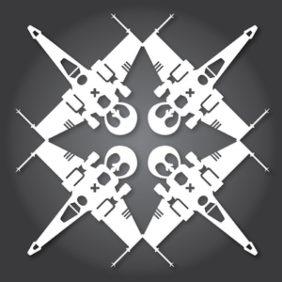 Galaxy Paper Snowflakes x 4 | Space Decor | Snowflake Garland | Star Wars - Picture 14 of 14